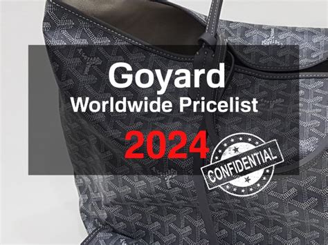 how much is goyard luggage|goyard price list 2024.